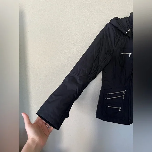 Bogner Black Quilted Ski Jacket With Detachable Hood Women's Size S - Picture 4 of 16